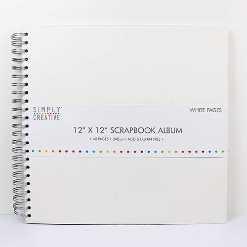 SCALB013 Simply Creative Album 12x12 - White Pages