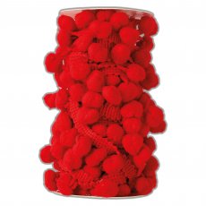 PMA 356922 Tasiemka pomponiki -czerwone - 3m