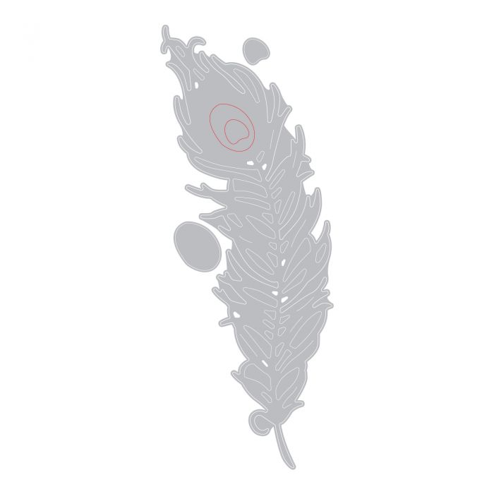 661708 Sizzix Thinlits Die Set 3PK - Peacock Feather