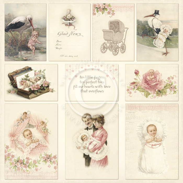 PD1610 Papier jednostronny 30,5x30,5cm- Sweet Baby I