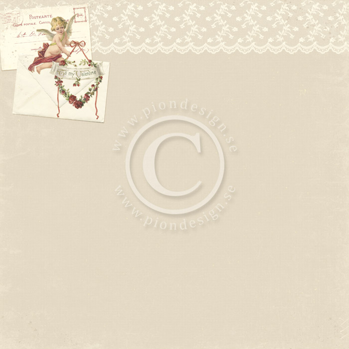PD6809 Papier dwustronny 30,5x30,5cm-To my Valentine-Forever yours