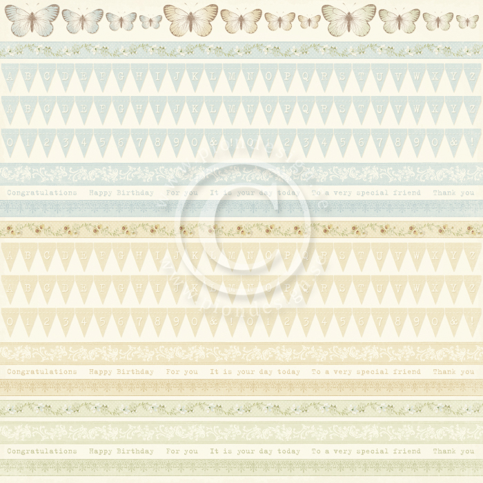 PD8410 Papier dwustronny 30,5x30,5cm-The Songbird's Secret-Borders