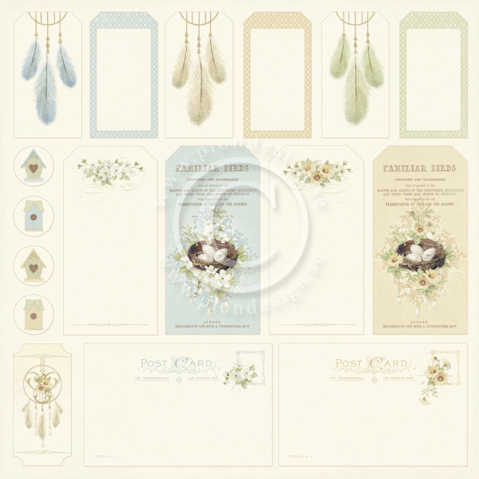 PD8412 Papier dwustronny 30,5x30,5cm-The Songbird's Secret-Tags