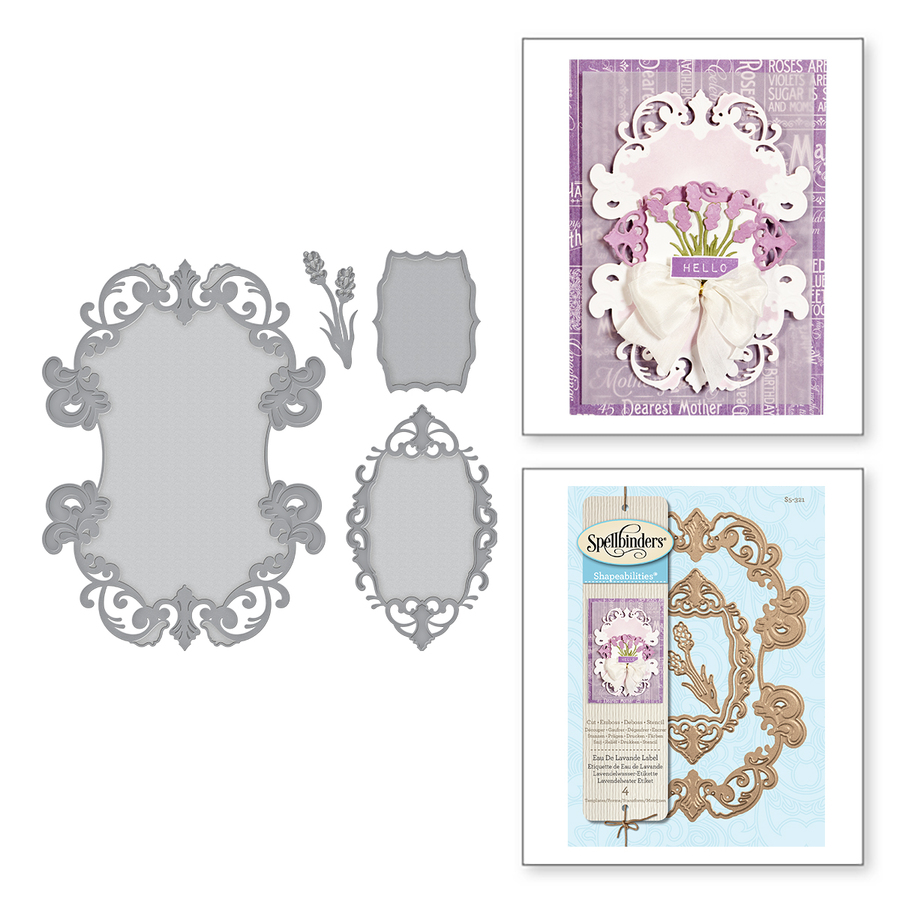 S5-321 Wykrojniki Spellbinders - Eau De Lavande Label