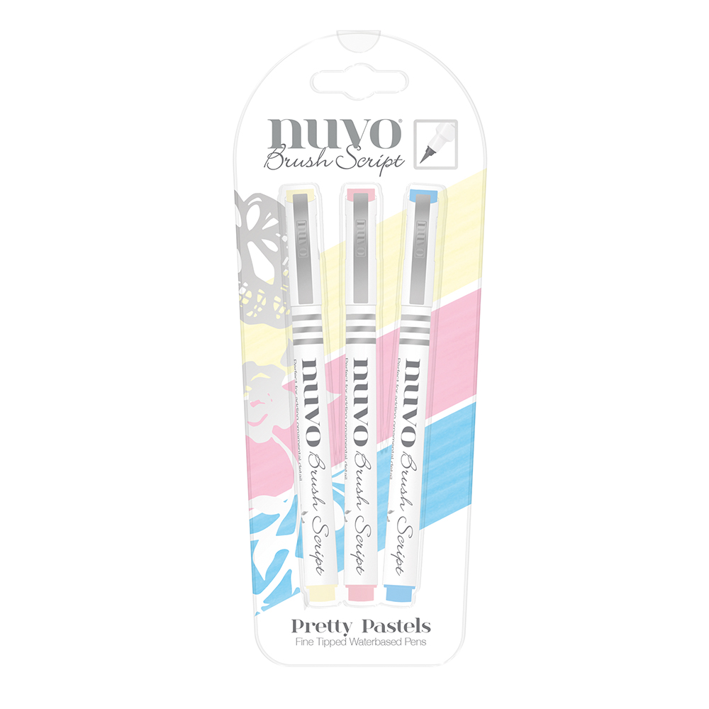 112N Tonic Nuvo Brush Script Pens - Pretty Pastels -zestaw 3szt