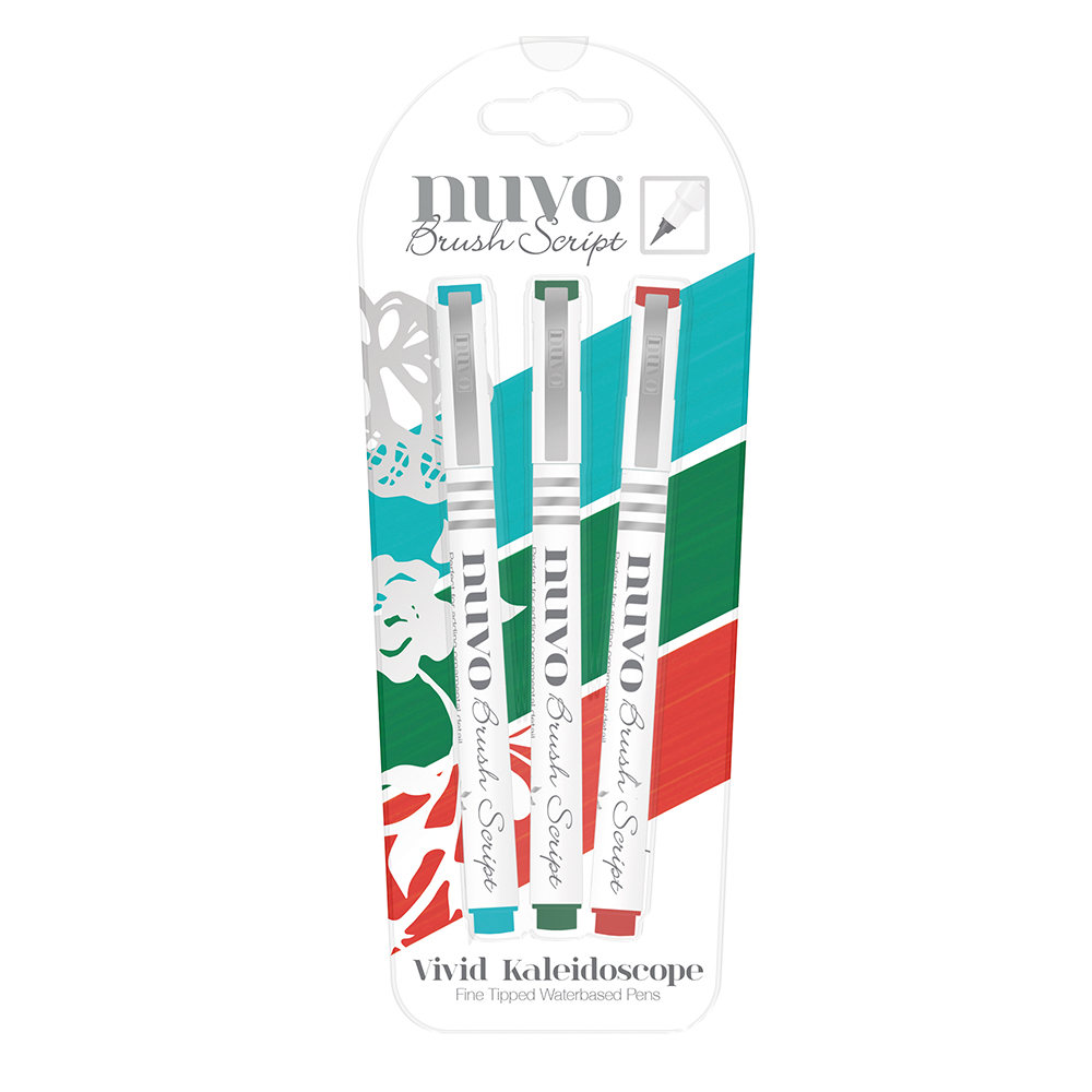 114N Tonic Nuvo Brush Script Pens - Vivid Kaleidoscope -zestaw 3szt