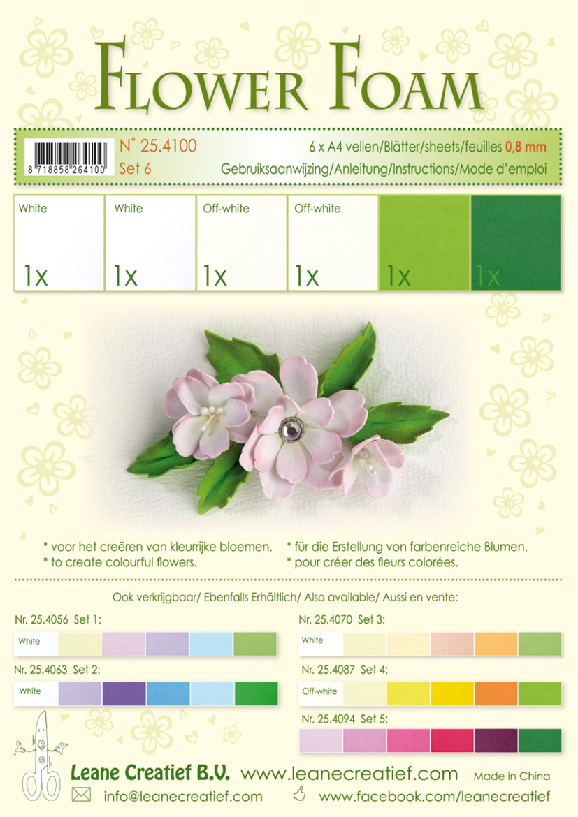25.4100 Flower foam set 6