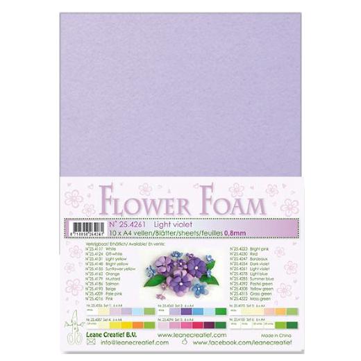 25.4261 Pianka do wykonywania kwiatków -light violet-jasny fiolet-arkusz A4
