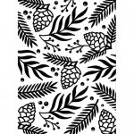 1219-420 Darice - Embossing Essentials - Embossing Folder - Green Sprigs & Berries