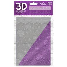 EF5-3D-FLACE Crafter's Companion -French Lace 5x7 Embossing Folder 3D