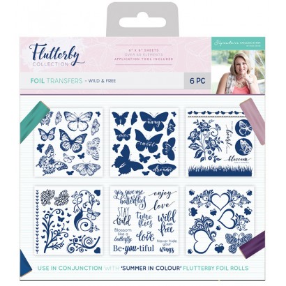 S-F-FOILTR-WF Sara Signature Collection - Flutterby - Foil Transfers - Wild & Free