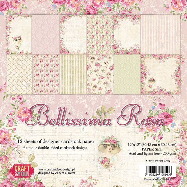 CPS-BR30 Zestaw papierów 30,5x30,5 Bellissima Rosa