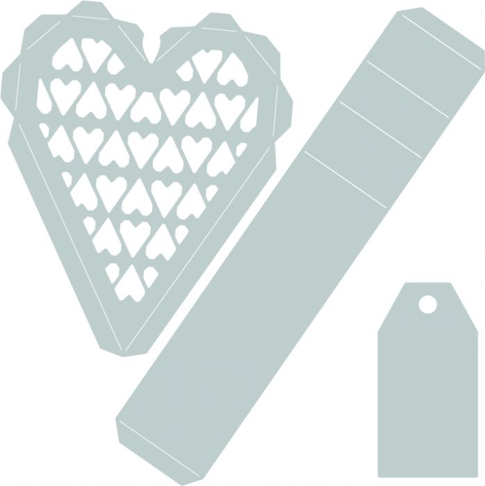 662518 Sizzix Thinlits Die Set 4PK - Heart Box