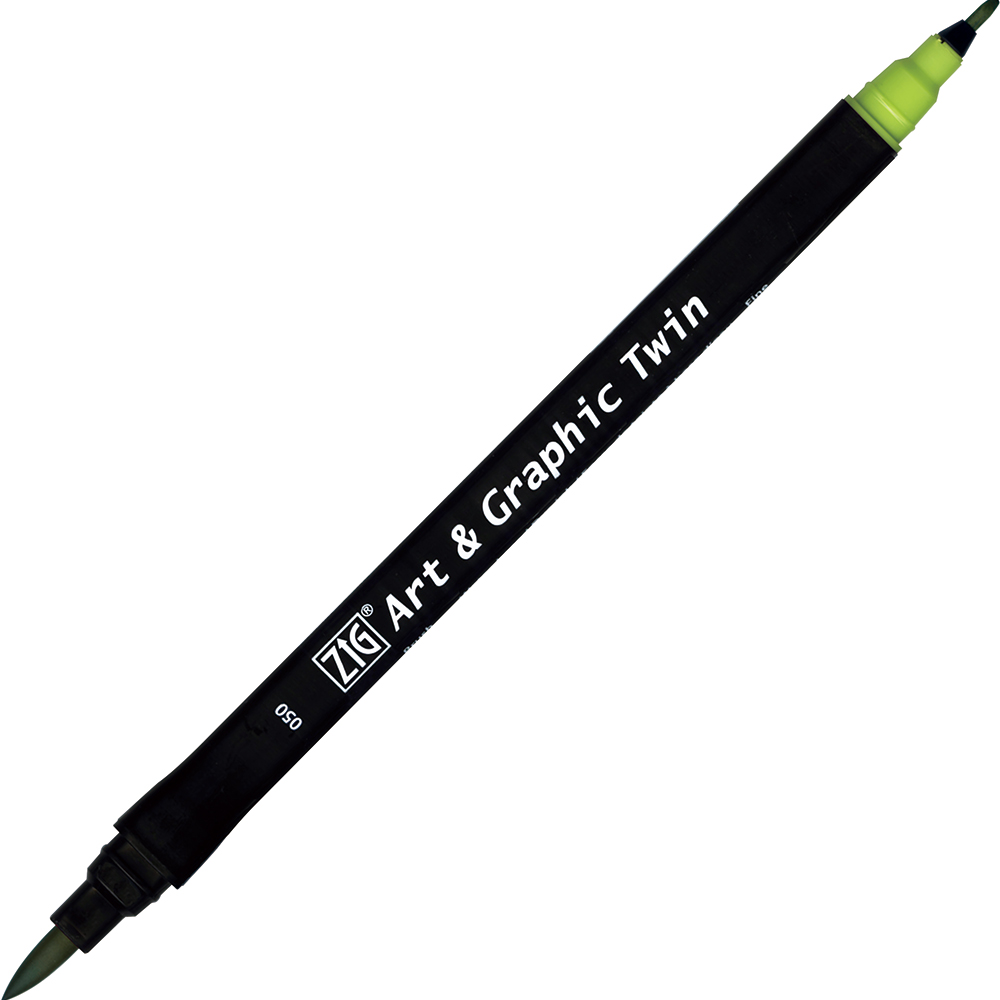 TUT-80-050 Pisak pędzelkowy Kuretake Zig- Art&Graphic -LIGHT GREEN
