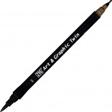 TUT-80-077 Pisak pędzelkowy Kuretake Zig- Art&Graphic  -DEEP BROWN