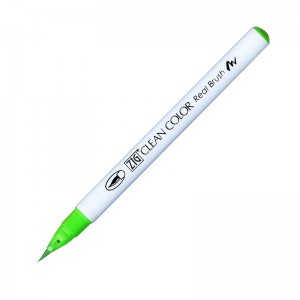 RB-6000AT-004 Pisak pędzelkowy Kuretake Zig-Clean Color Real Brush - FL. GREEN