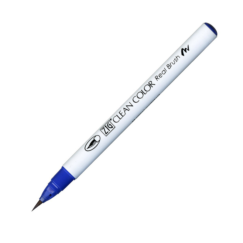 RB-6000AT-030 Pisak pędzelkowy Kuretake Zig-Clean Color Real Brush -BLUE