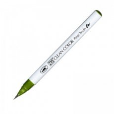 RB-6000AT-043 Pisak pędzelkowy Kuretake Zig-Clean Color Real Brush - OLIVE GREEN