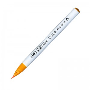RB-6000AT-052 Pisak pędzelkowy Kuretake Zig-Clean Color Real Brush - BRIGHT YELLOW