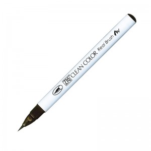 RB-6000AT-068 Pisak pędzelkowy Kuretake Zig-Clean Color Real Brush -DEEP BROWN