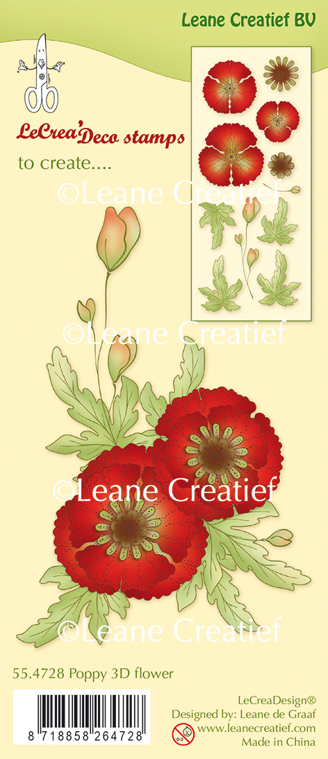 55.4728 Popy 3D flower