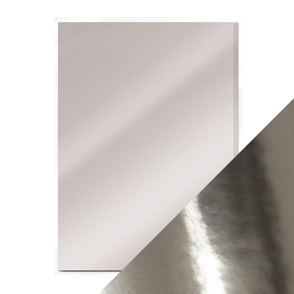 9437E Papier jednokolorowy lustrzany jednostronny A4 -Chrome Silver