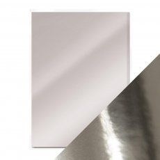 9437E Papier jednokolorowy lustrzany jednostronny A4 -Chrome Silver 
