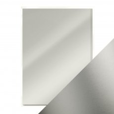 9467E Papier jednokolorowy satynowy lustrzany jednostronny A4 -Frosted Silver