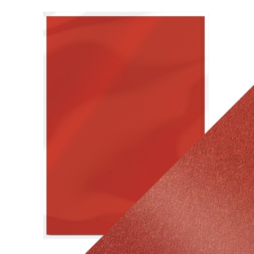 9506E Papier jednokolorowy perłowy dwustronny A4 - Red Velvet