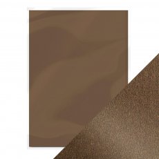 9507E Papier jednokolorowy perłowy dwustronny A4 - Glazed Chesnut