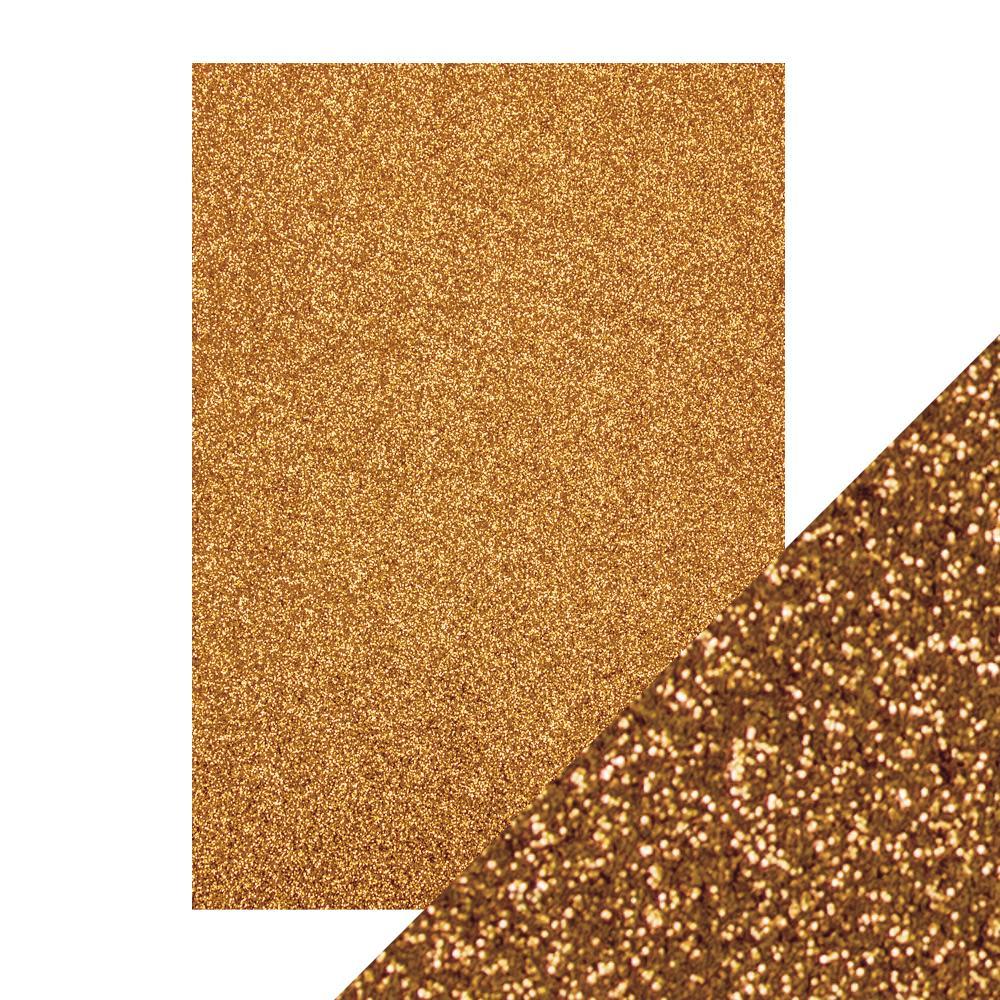 9942E Papier brokatowy jednostronny A4 - Welsh Gold