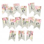 P13-262 Papierowy banerek / die cut Love in Bloom