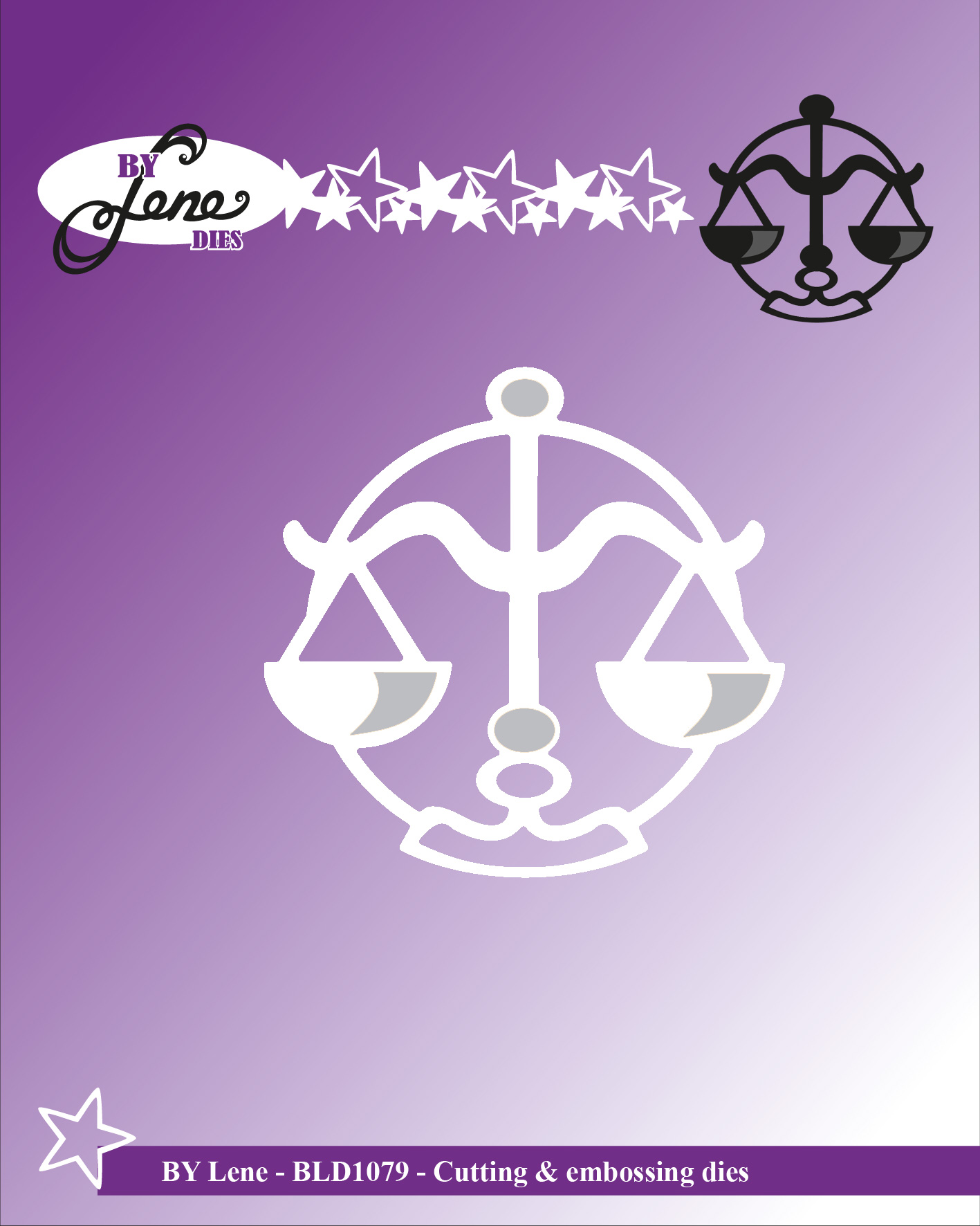 BLD1079 Wykrojnik znak zodiaku waga