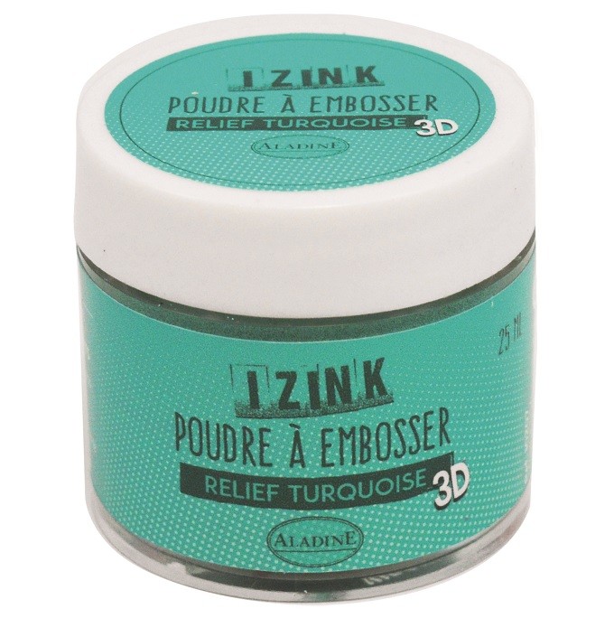 10207 Puder do embossingu Izink 3D - Relief Turquoise