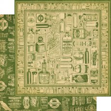 4500433 Graphic 45 - Olde Curiosity Shoppe Collection - 12 x 12 Double Sided Paper - Apothecary