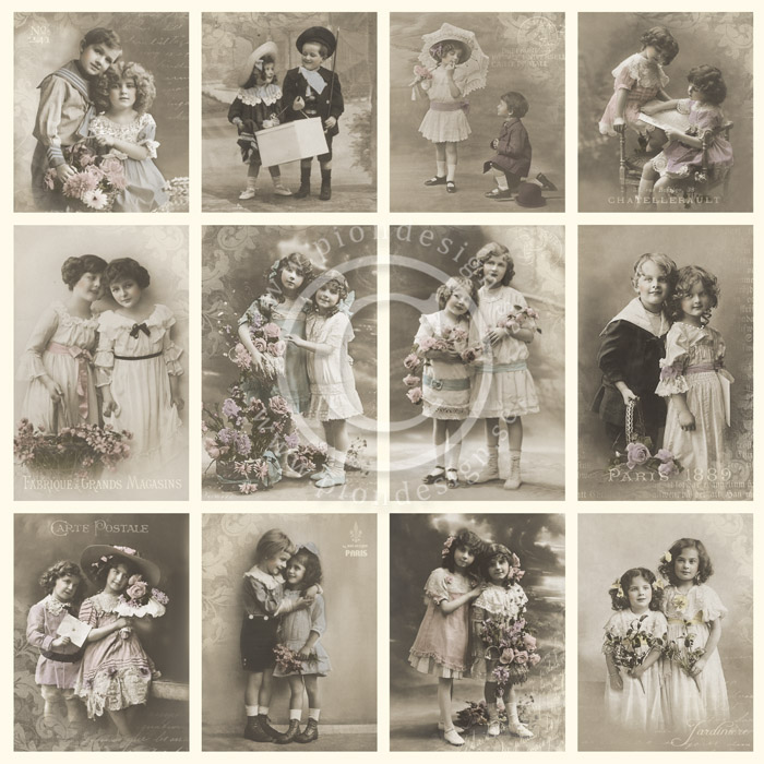 PD3108 Friendship - From Grandma's Attic - tinted