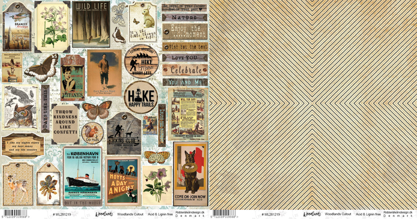 WL281219 Double-sided 12"x12" Riddersholm Design- Woodlands