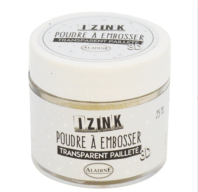 10102 Puder do embossingu Izink 3D - Transparent Paillete-brokat.transparentny