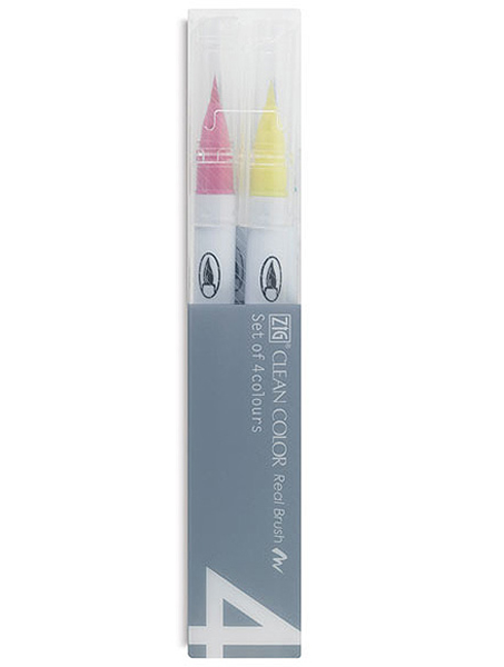 RB-6000AT-4VB Komplet pisaków Clean Color REAL BRUSH 4szt. - POP