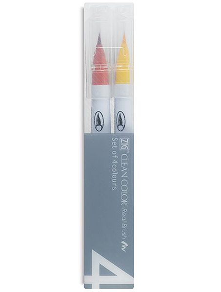 RB-6000AT-4VC Komplet pisaków Clean Color REAL BRUSH 4szt. - PURE