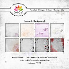 PP0093 Zestaw papierów 15x15cm Dixi Craft- Romantic Background