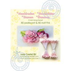26.6609 Flower stamens - light pink (matt 80pcs + pearl 80pcs)