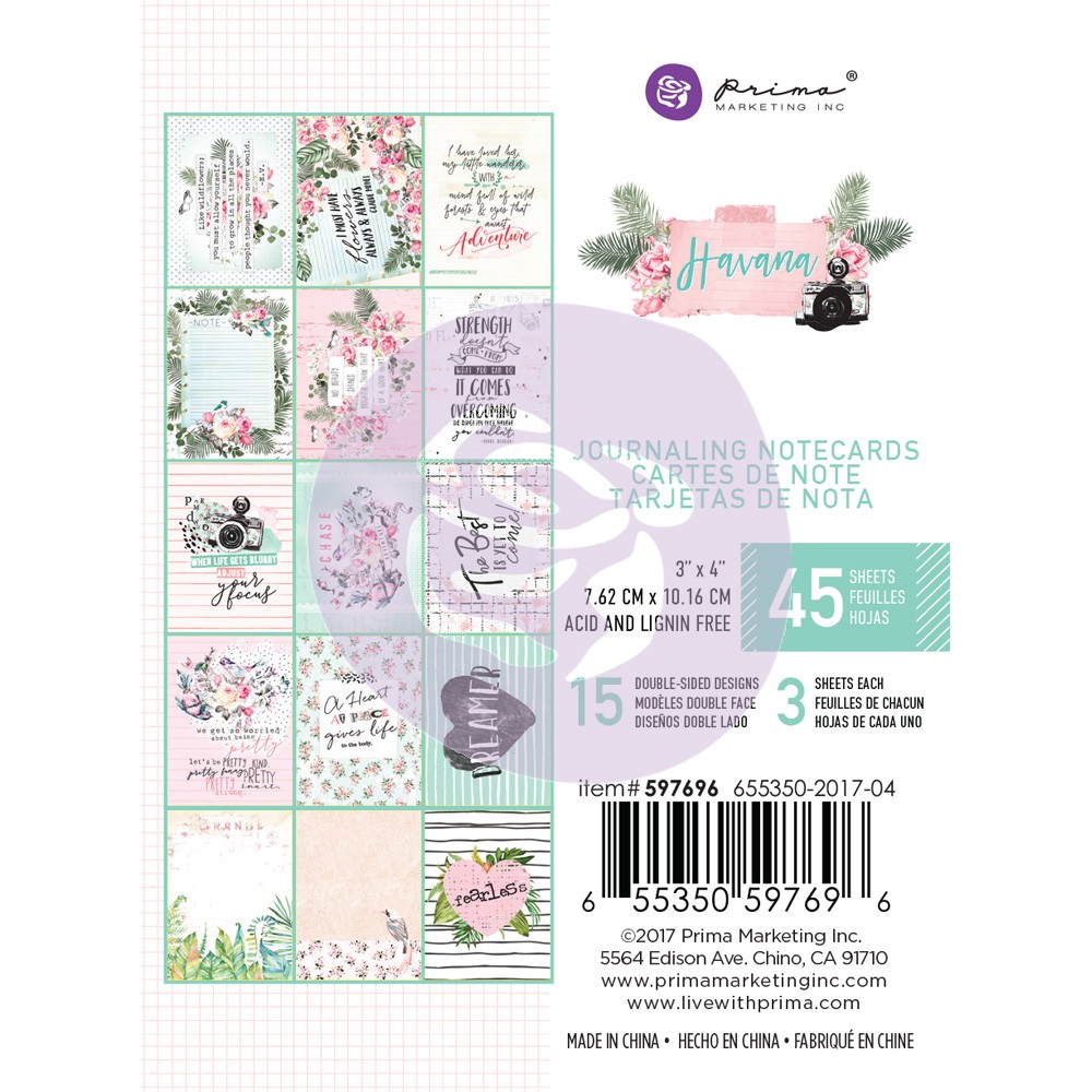 597696 Havana - 3X4 Journaling Cards