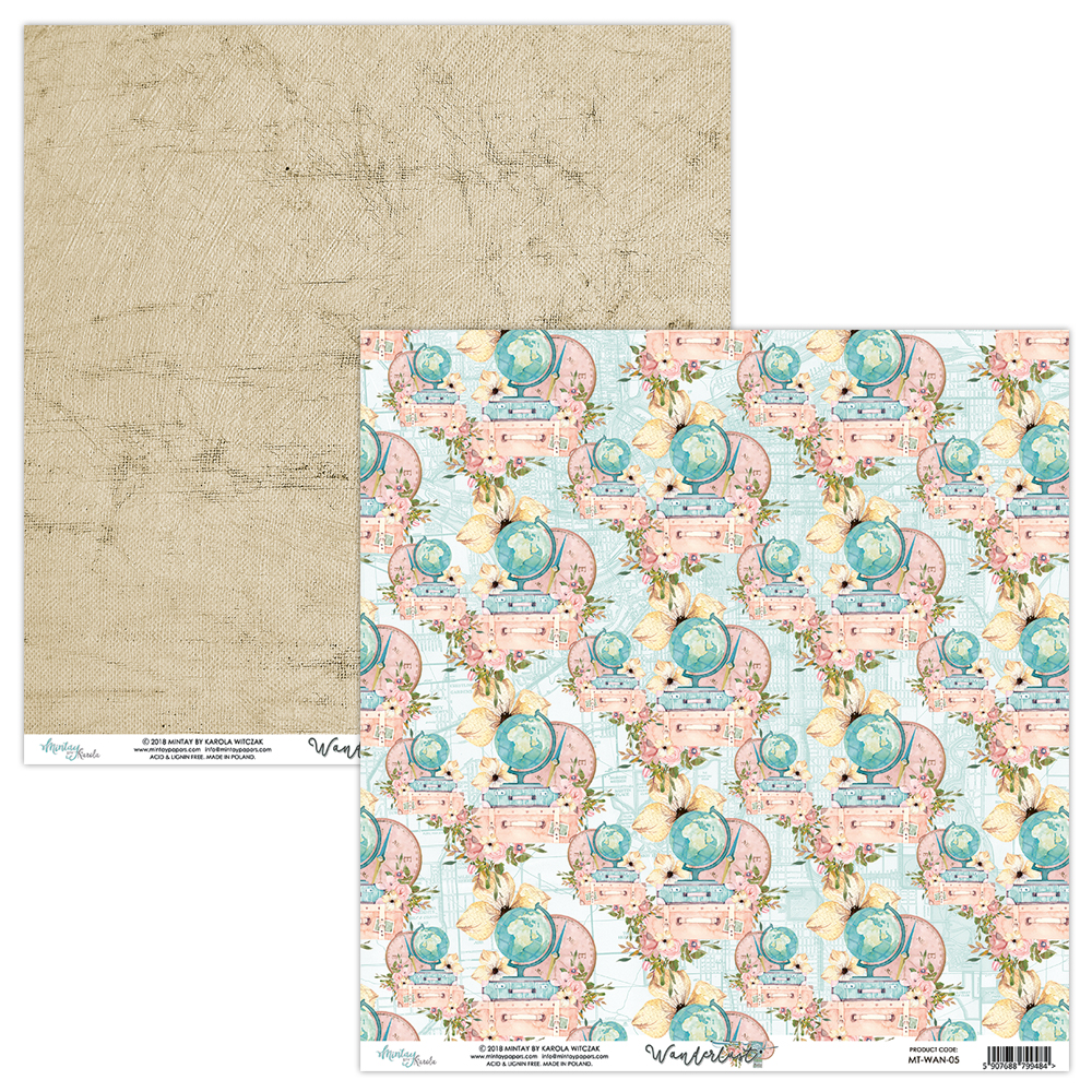 MT-WAN-05 - WANDERLUST 05 - Papier dwustronny 30,cmx30,5cm