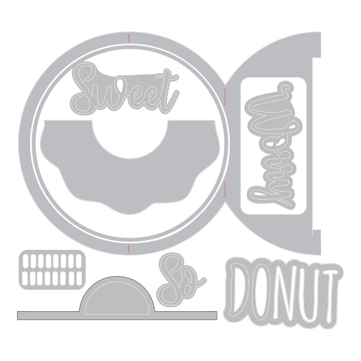 662725 Wykrojnik Thinlits - Card, Donut Fold-a-Long