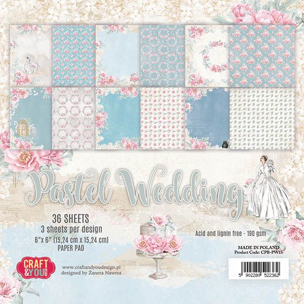 CPB-PW15 Bloczek 15x15 Craft & You Design -Amore Mio