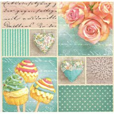 SERW013 Serwetka do decoupage'u 33x33cm 