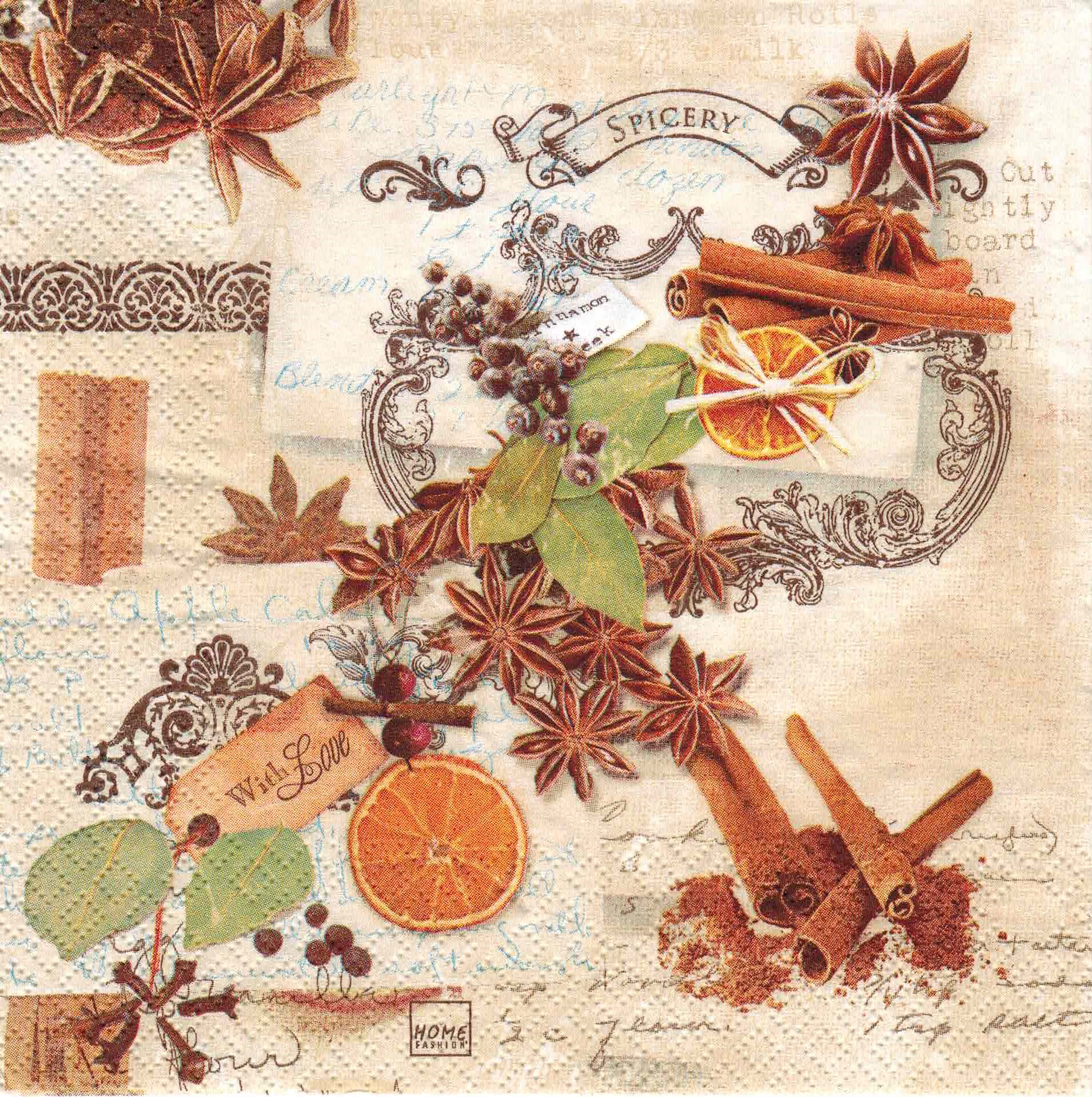 SERW073 Serwetka do decoupage'u 33x33cm