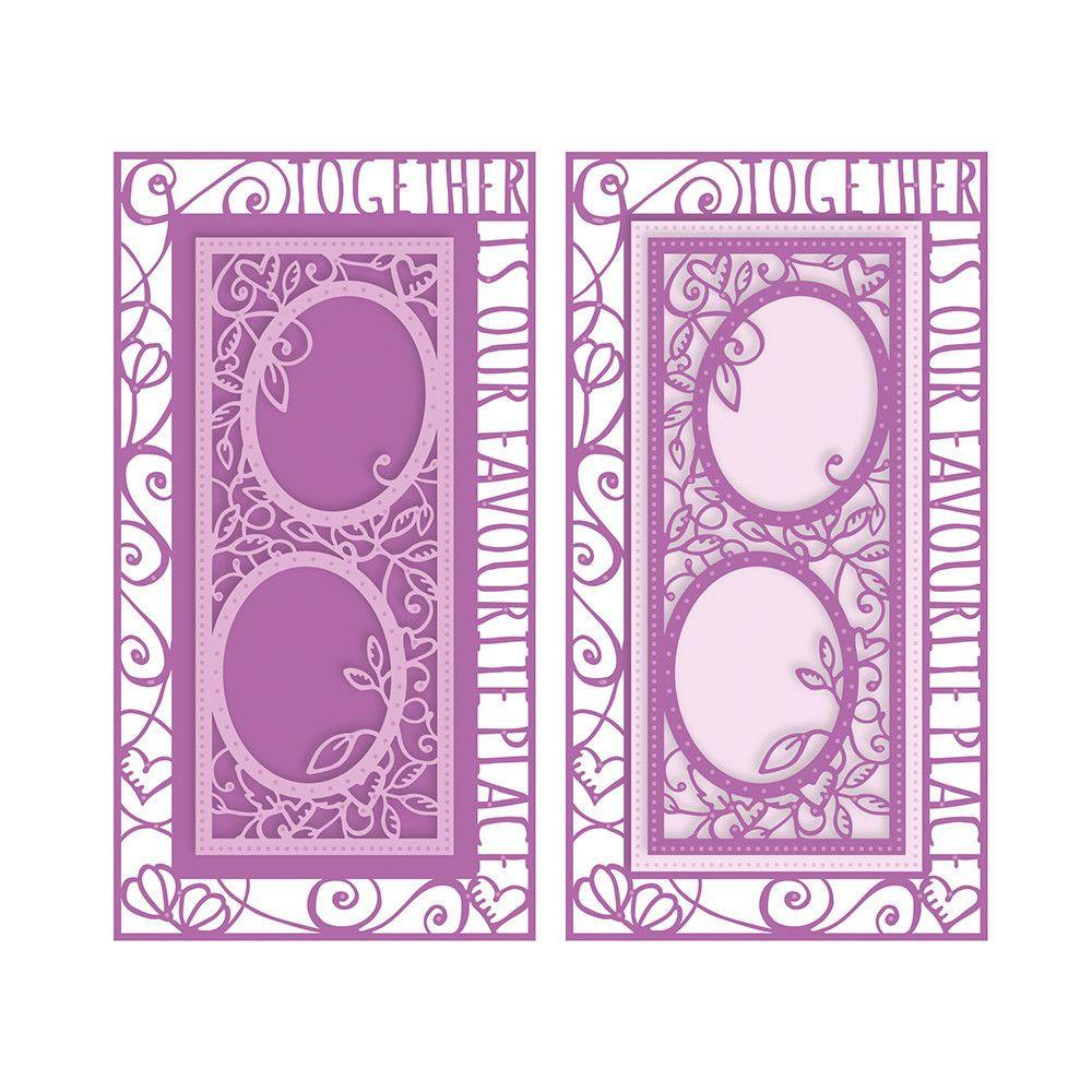1637E Dimensions-Together Shadowbox Insert Die Set