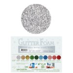 25.5237 Brokatowa pianka - Glitter Silver -arkusz A4